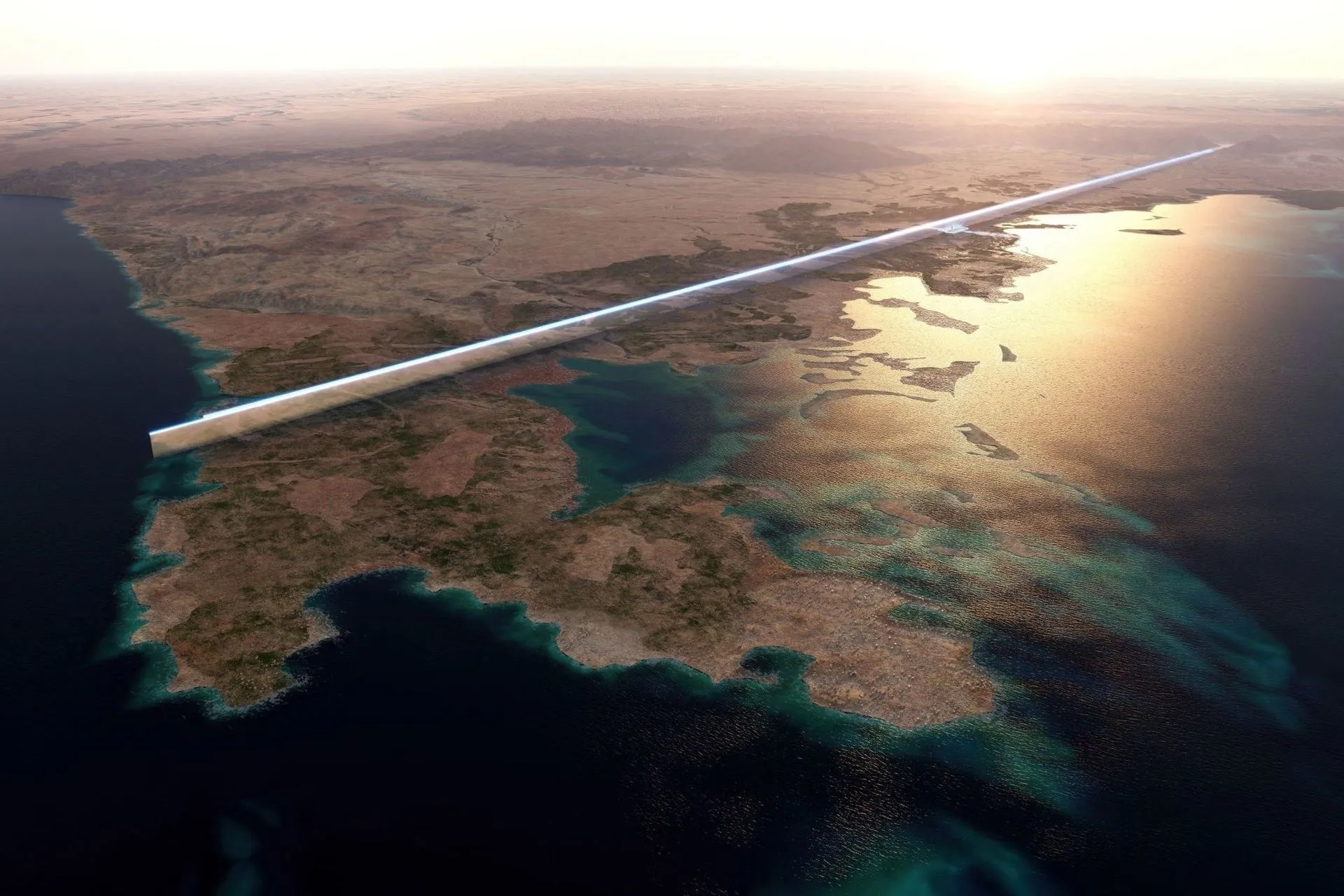 Skyview of the line
